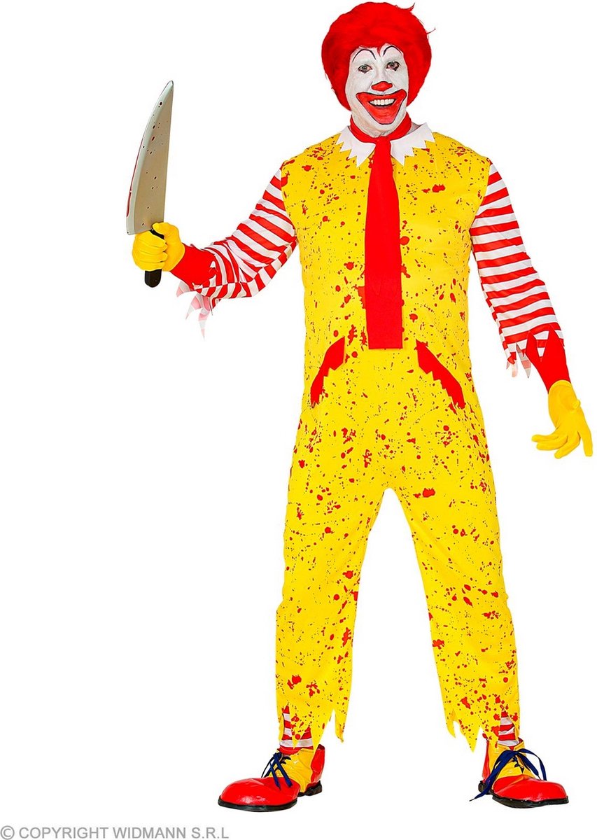 Monster & Griezel Kostuum | Mckiller Fastfood Clown | Man | XL | Halloween | Verkleedkleding